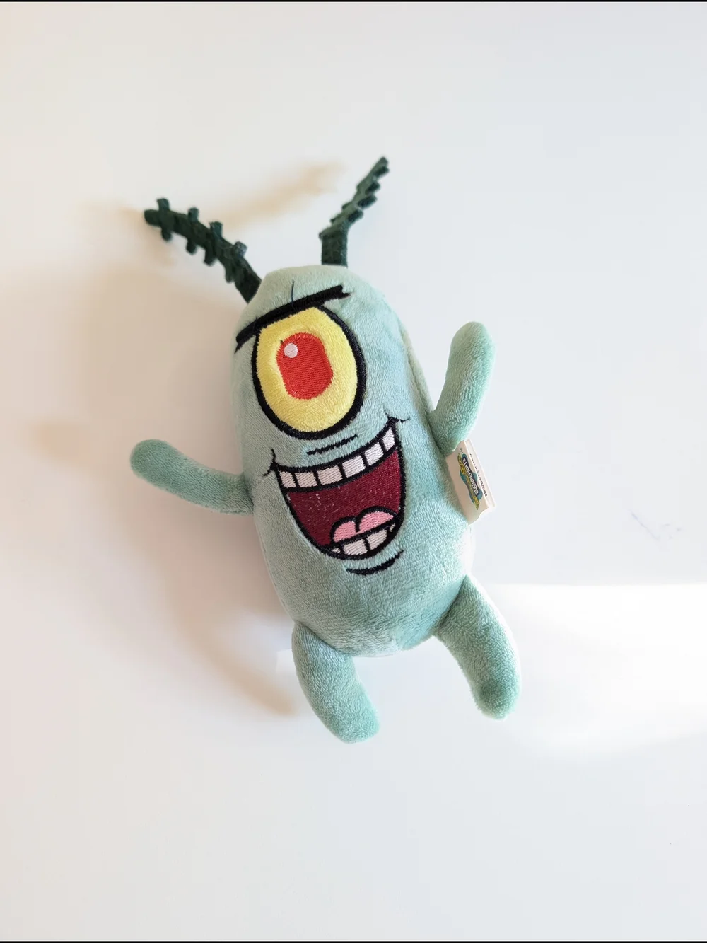 Nickelodeon Plush Plankton Toy - Light Green with Yellow & Red Eye